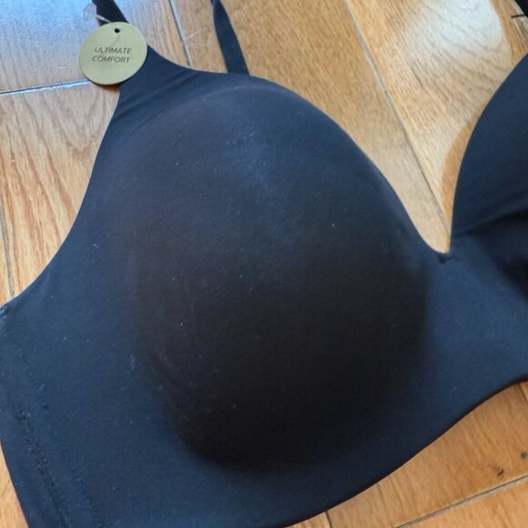 Wacoal Bra Support Coverage Women's Black Wire Free Black Bra Size 34D - Picture 4 of 9